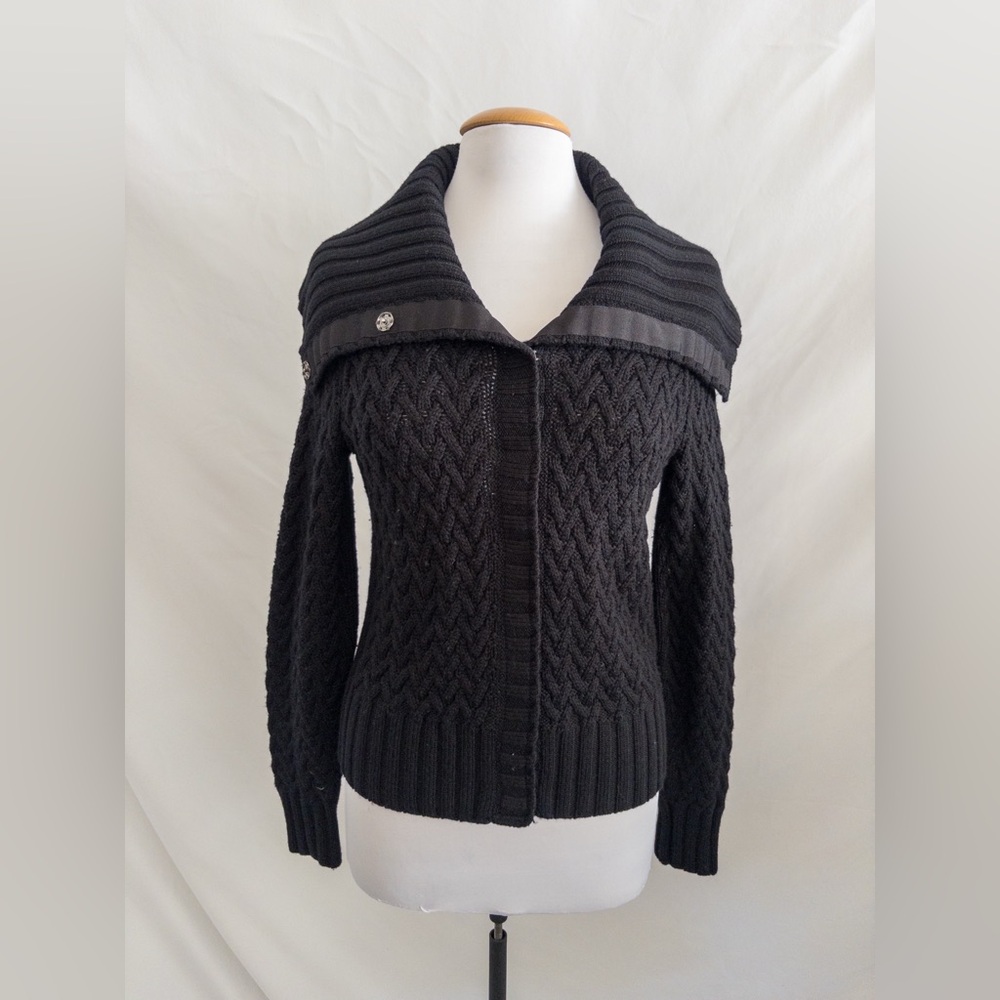 Banana Republic 100% Merino Wool Cable Knit Shawl Collar Cardigan Medium